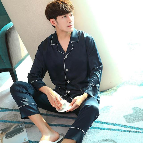2019 summer satin silk pajamas shorts for men rayon silk sleepwear male pajama set soft nightgown for men pyjamas