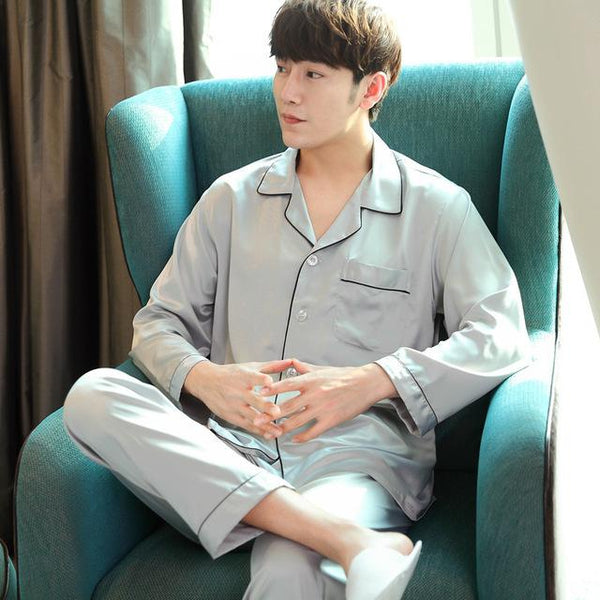 2019 summer satin silk pajamas shorts for men rayon silk sleepwear male pajama set soft nightgown for men pyjamas