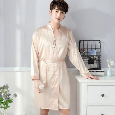 2019 summer satin silk pajamas shorts for men sleepwear male pajama set soft nightgown for men pyjamas sleep lounge big