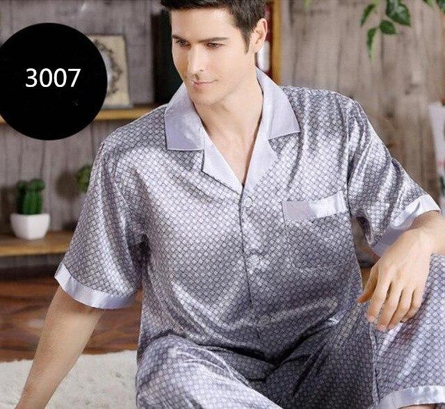 2019 new summer Silk Short Sleeve Pajama Set Pajamas Sleepwear Silk Nightgown Home Stian Soft Cozy Thin Coat Pants Housewear