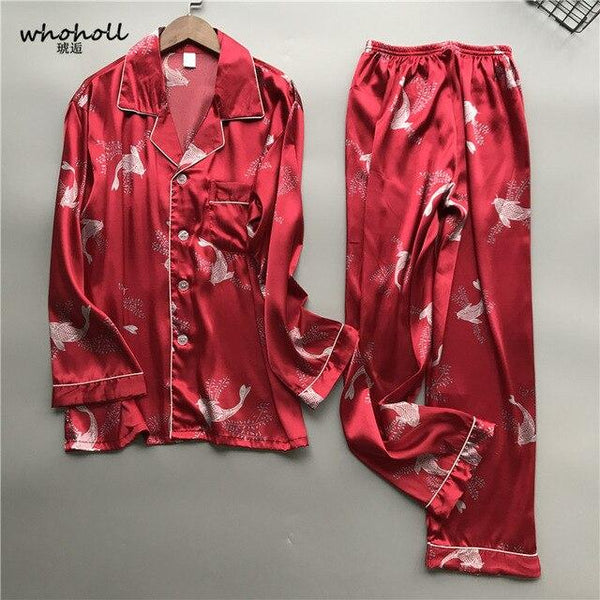 Whoholl 2019 New Satin Silk Pajamas Shorts for Men Rayon Silk Sleepwear Male Pajama Set Soft Nightgown for Men Pyjamas