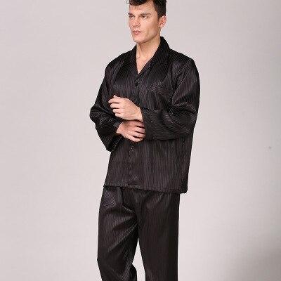 Brand Summer Mens Stain Silk Pajama Set Pajamas Men Sleepwear Modern Style Silk Nightgown Home Male Satin Soft Cozy For Sleeping