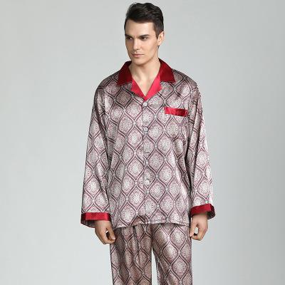 Brand Summer Men Satin Silk Pajama Set Male Pajamas Silk Sleepwear Mens Style Soft Cozy Satin Nightgown Leisure Home Clothing