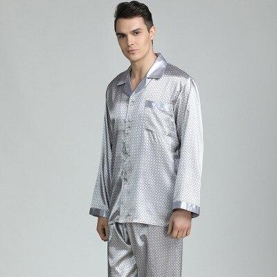 Brand Summer Men Satin Silk Pajama Set Male Pajamas Silk Sleepwear Mens Style Soft Cozy Satin Nightgown Leisure Home Clothing