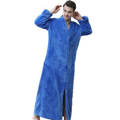 women dress red Winter Flannel Sexy Women plus size long sleeve thick Pregnant long Sleepwear Bathrobe men loose nightgown