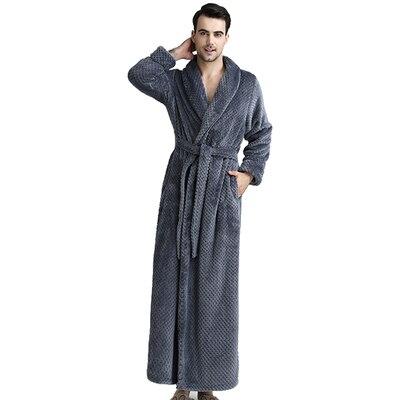XL Free shipping Winter Flannel Sexy Women Robes plus size long sleeve warm long Sleepwear Female Bathrobe men Clothes nightgown