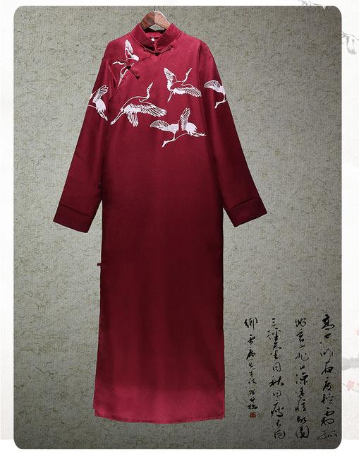 2019 summer red men sexy silk rayon kimono bathrobe gown chinese style male robe nightgown sleepwear plus
