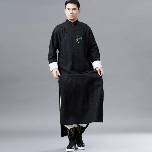 2019 summer ethnic mens bathrobe silk kimono robe long sleeves chinese lucky dragon print pajamas bathrobe masculina night dress