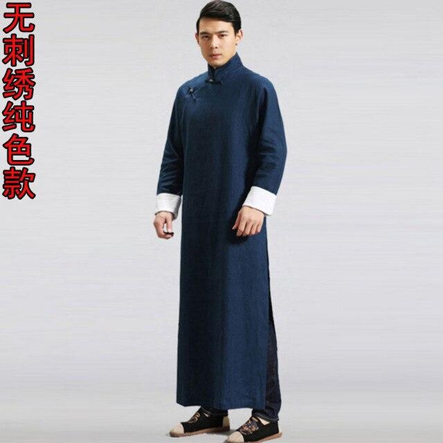 2019 summer ethnic mens bathrobe silk kimono robe long sleeves chinese lucky dragon print pajamas bathrobe masculina night dress