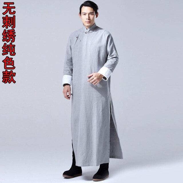 2019 summer ethnic mens bathrobe silk kimono robe long sleeves chinese lucky dragon print pajamas bathrobe masculina night dress