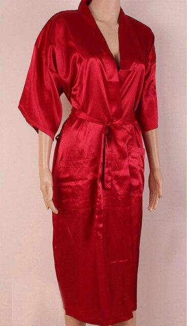 New Arrival Chinese Men Rayon Silk Nightgown Traditional Japanese Yukata Kimono Gown With Belt Plus Size S-XXXL NM011