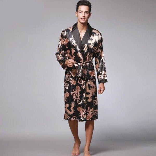 Luxury Spring Silk Satin Couple Pajamas Men Robes Women 3 Piece Set Sleepwear Print Long Sleeve Lovers Nightgown Pijama Feminino