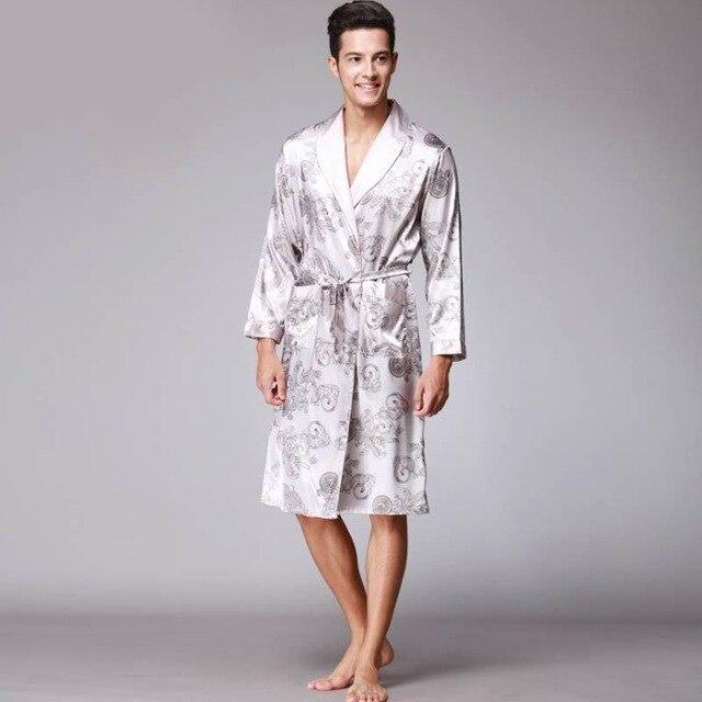 Luxury Spring Silk Satin Couple Pajamas Men Robes Women 3 Piece Set Sleepwear Print Long Sleeve Lovers Nightgown Pijama Feminino