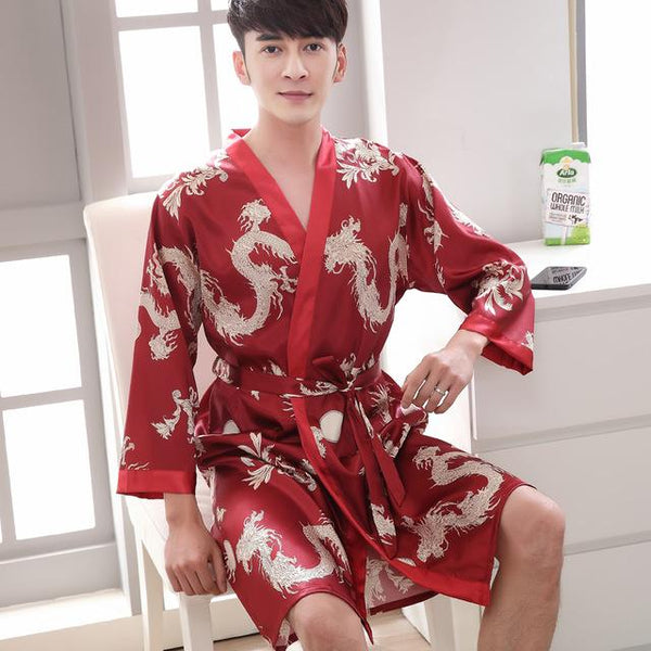 Women Men Bathrobes Summer Autumn Spring Silk Sleepwear Hotel Spa Soft Nightgown Kimono Ms. Two-pieces Sweethearts Outfit Robes