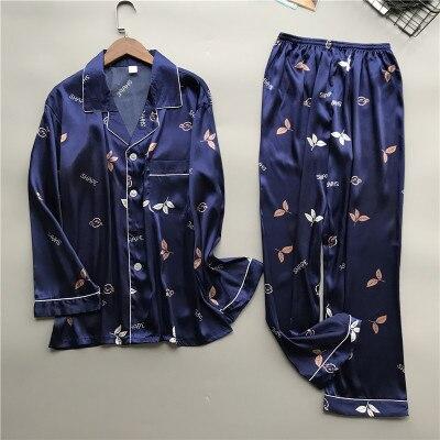 2019 Fashion Men Pajamas Set Luxury Clothes Men Long Sleeve Nightgown Luxury Men Clothing Christmas Pajama Men