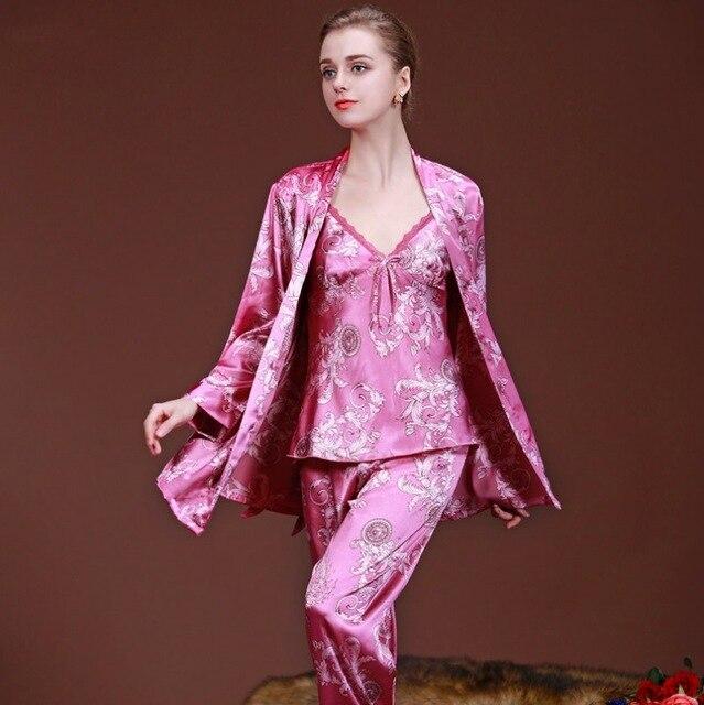 Woman three summer suit long sleeved men bathrobe Nightgown 0550