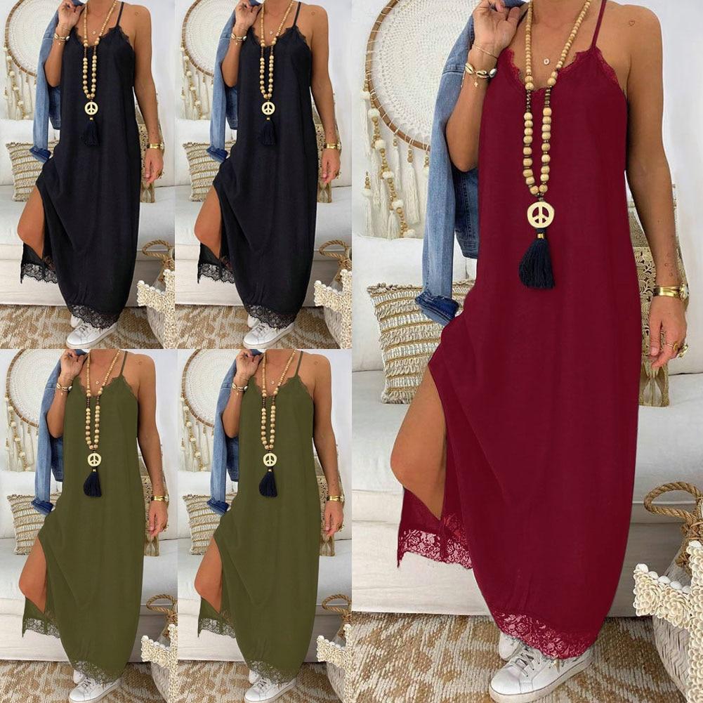 Hirigin Women's Summer Boho Casual Long Maxi Evening Party Cocktail Beach Dress Sundress