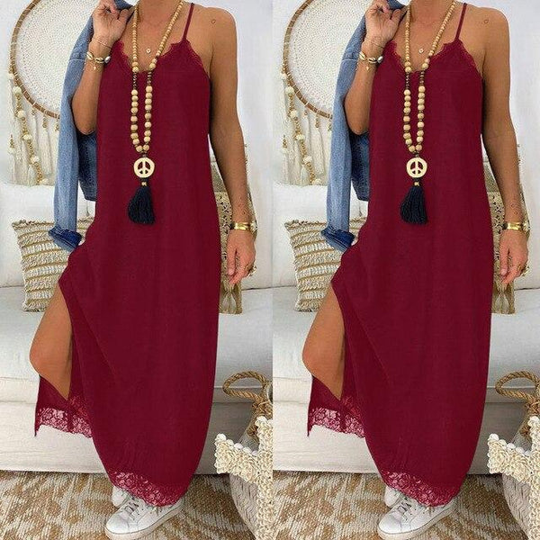 Hirigin Women's Summer Boho Casual Long Maxi Evening Party Cocktail Beach Dress Sundress