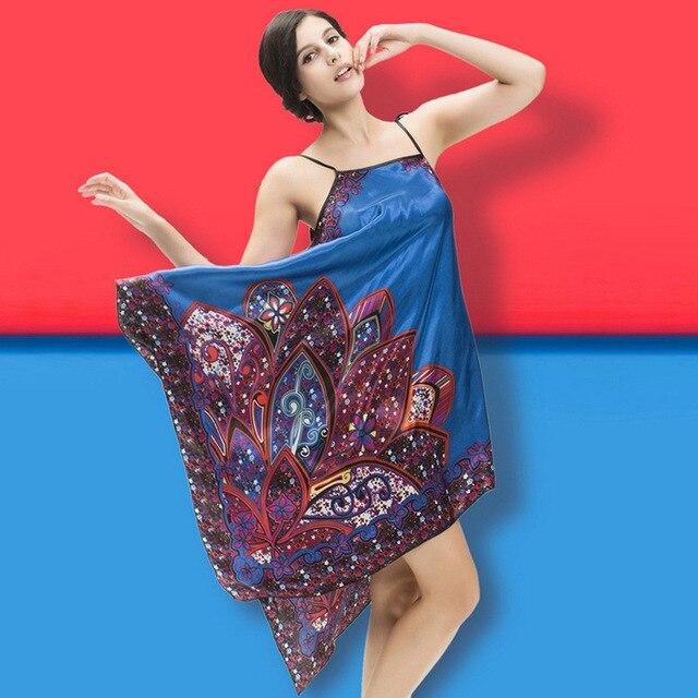 Women Long Lace Nightwear Satin Silk Sleepwear Sexy Spaghetti Strap Floral Sleepshirts Nightdress Lingerie Night Wear Dress Gown