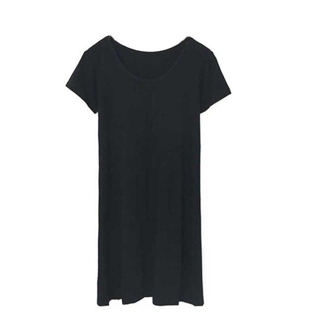 Summer Comfortable Women Nightdresss Casual Short Sleeve Round Collar Long Nightgowns