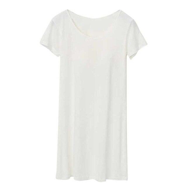 Summer Comfortable Women Nightdresss Casual Short Sleeve Round Collar Long Nightgowns