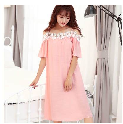 2017 New Summer ultra-thin breathable girl Shoulder strap loose long nightgown women sleepwear aa0101