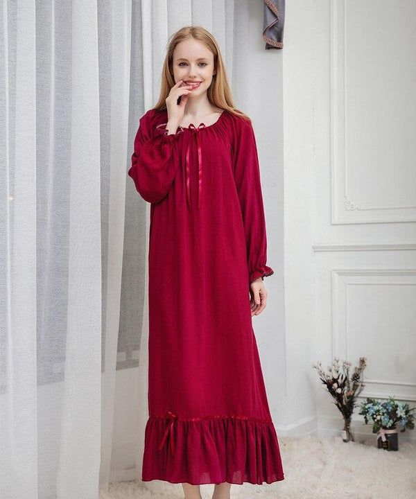 women sleepwear 2019 M-XXL plus size women nightwear Spring autumn new cotton long nightgown night dress