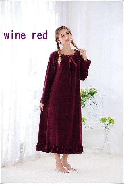 Spring women Modal cotton solid Nightgowns plus size M-2XL pink Sleepwear Pregnant woman autumn Long nightgowns Modal homewear