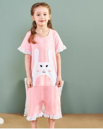 H5668 Girl Summer Nightgown Sleepwear Thin Cotton Princess Nightwear Home Clothes Women Comfortable Short Long Sleeves Homewear
