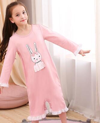 H5668 Girl Summer Nightgown Sleepwear Thin Cotton Princess Nightwear Home Clothes Women Comfortable Short Long Sleeves Homewear
