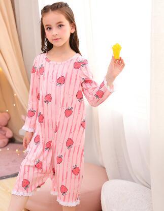 H5668 Girl Summer Nightgown Sleepwear Thin Cotton Princess Nightwear Home Clothes Women Comfortable Short Long Sleeves Homewear