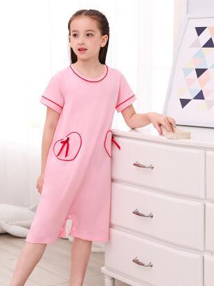 H5668 Girl Summer Nightgown Sleepwear Thin Cotton Princess Nightwear Home Clothes Women Comfortable Short Long Sleeves Homewear