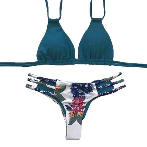 Bikini Swimwear Women Push Up Swimsuit Bandage Bikini Set Summer Beach Bathing Suits Print