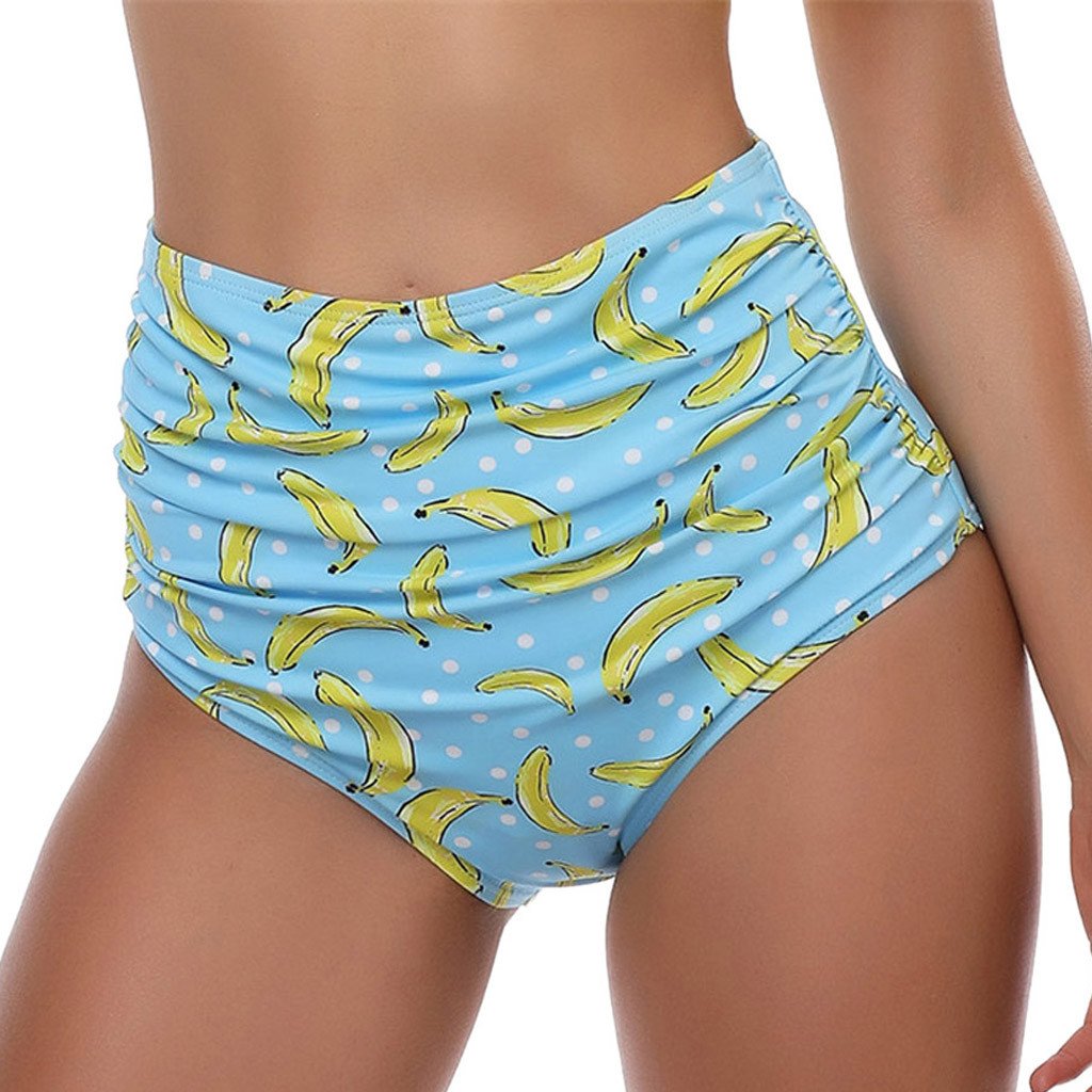 Bikinis 2019 mujer Women Sexy Leaf Print High Waist Beach Bikini Bathing Swimwear Brief Trunks Cover up Dropping Biquini bathers