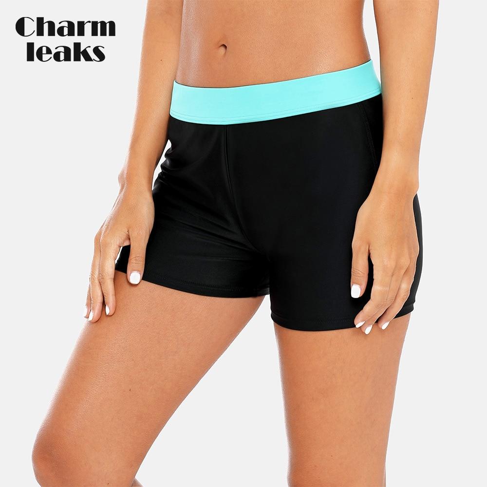 Charmleaks Women Bikini Bottom Ladies Swim Trunks Patchwork Swimwear Tankini Briefs Slim Swimsuit Boardshort Swimming Bottoms