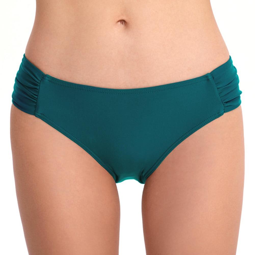 Women Sexy Swimsuit Swimwear Sports Low Waist Summer Fashion Bikini Bottom Ruched Wraps Girls Swim Briefs Standard Beach