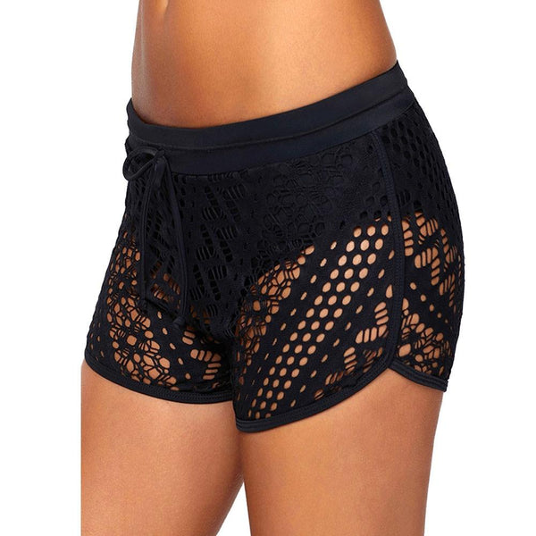 Bikini 2019 Sexy Women Swimming Shorts Pants Beach Swimwear Ladies Hollow Out Swimsuit Shorts female Swimwear Bathing Suits Z515