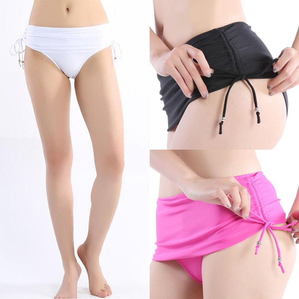 Women Lady Swimwear Bandage Pure Silk Briefs Sexy Panties Lace Up Bathing Costume Low Rise Swim Costume Swimsuit