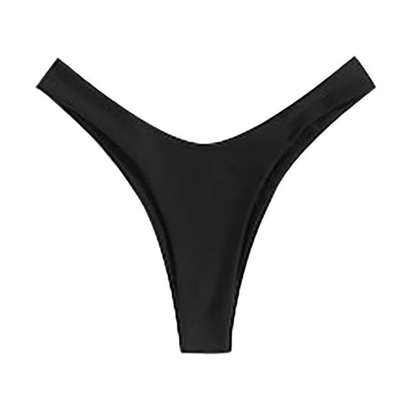 Bikini Women Bottom Swimsuit Solid Color Bikini Set Brazilian Cheeky Bottom Thong V Swimwear Panties Briefs #DX
