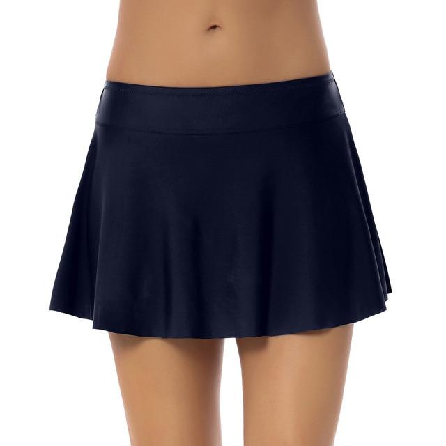 MUQGEW Women separate swimsuit Mid Waist Bikini Bottoms Swim Briefs Beach Stretch Pantskirt Bikini Skirt swimwear women