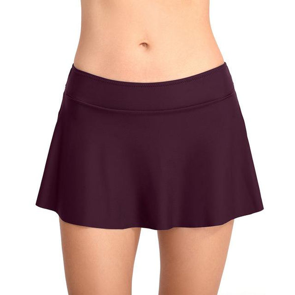 MUQGEW Women separate swimsuit Mid Waist Bikini Bottoms Swim Briefs Beach Stretch Pantskirt Bikini Skirt swimwear women