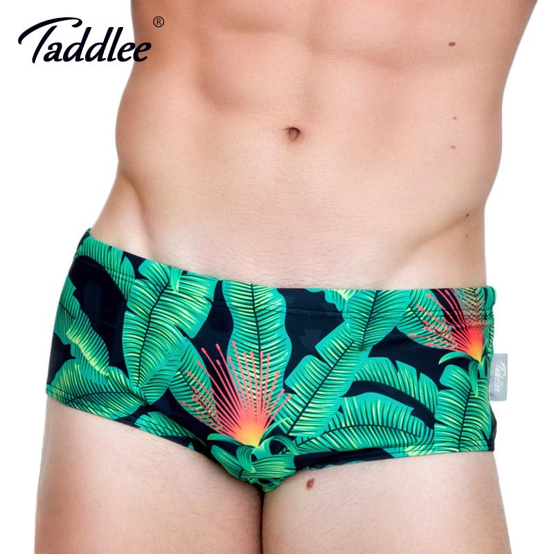 Taddlee Brand Sexy Men's Swimwear Basic Swim Boxer Briefs 3D Printed Bikini Men Swimsuits Gay Low Waist Surf Board Trunks Gay