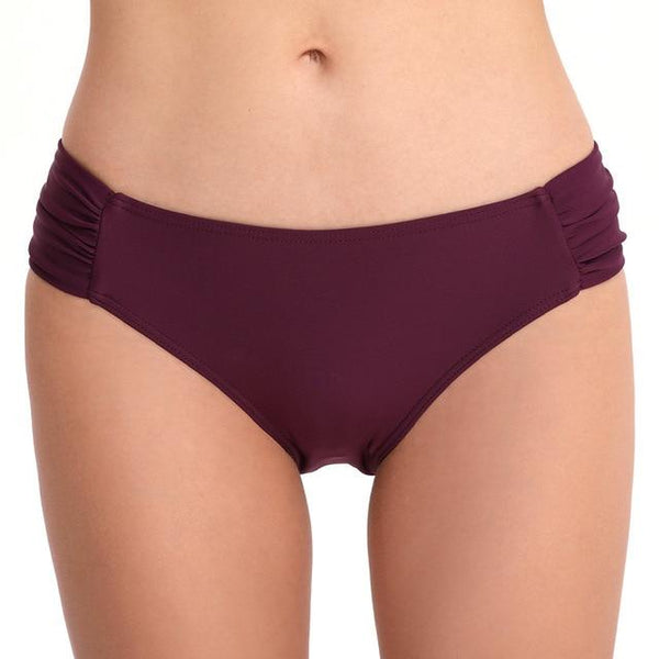 Women Sexy Beach Fashion Swim Briefs Swimwear Sports Wraps Ruched Girls Bikini Bottom Summer Standard Low Waist Swimsuit
