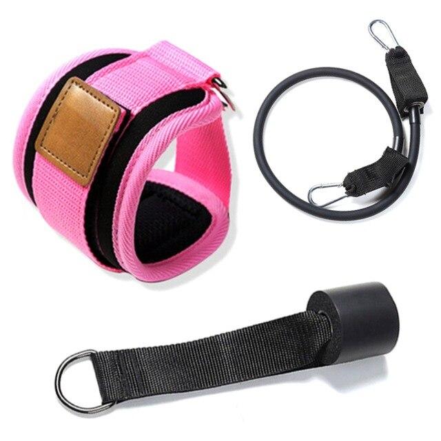 Door Pull Rope Exercise Elastic Band With Foot Ring Leggings Buckle Ankle Strap Yoga Sport Resistant Band Body Building Supplies