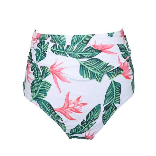 Swimsuit Female Separate Bottom Bikinis 2019 Mujer Ruffle Bikini Tops High Waist Swim Bottoms Panties Women Swimwear Print Pants