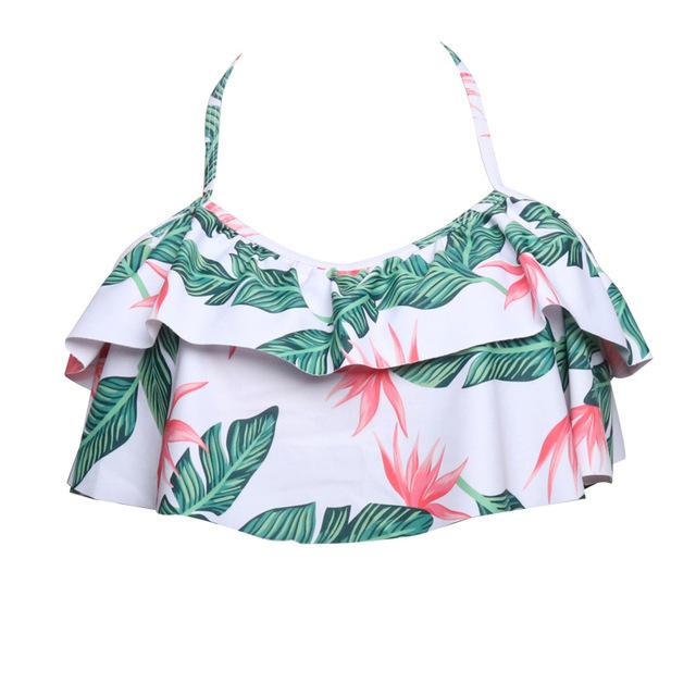 Swimsuit Female Separate Bottom Bikinis 2019 Mujer Ruffle Bikini Tops High Waist Swim Bottoms Panties Women Swimwear Print Pants