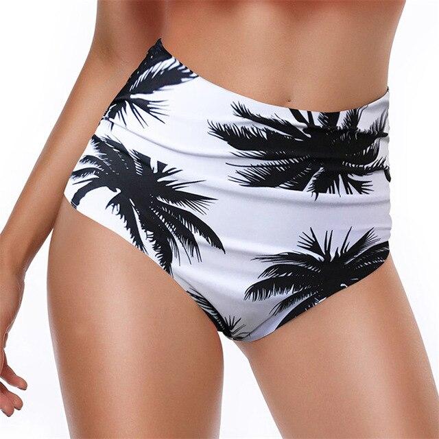 Swimsuit Female Separate Bottom Bikinis 2019 Mujer Ruffle Bikini Tops High Waist Swim Bottoms Panties Women Swimwear Print Pants