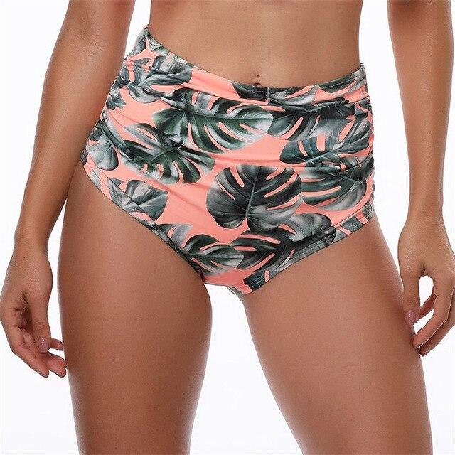 Swimsuit Female Separate Bottom Bikinis 2019 Mujer Ruffle Bikini Tops High Waist Swim Bottoms Panties Women Swimwear Print Pants