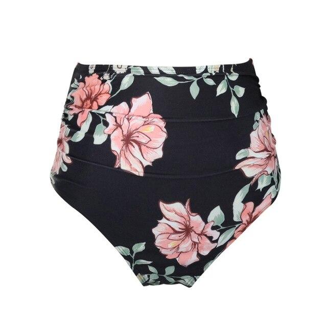 Swimsuit Female Separate Bottom Bikinis 2019 Mujer Ruffle Bikini Tops High Waist Swim Bottoms Panties Women Swimwear Print Pants
