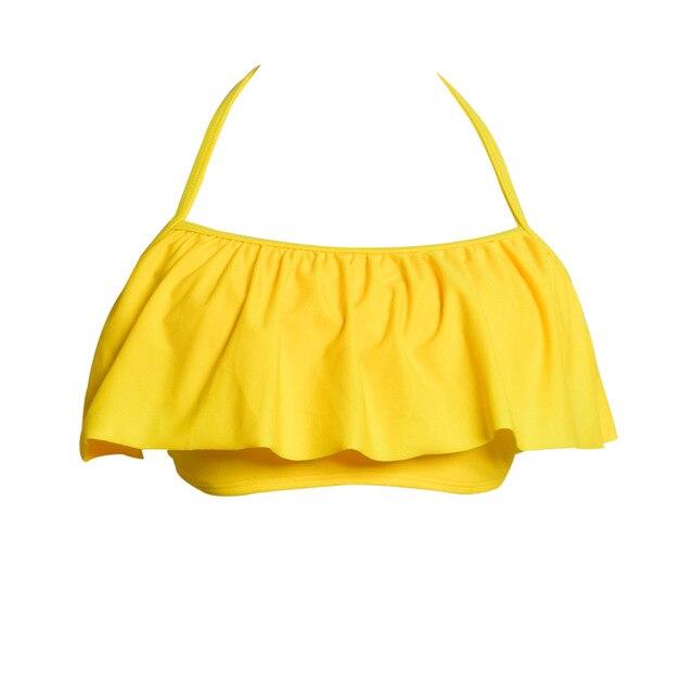 Swimsuit Female Separate Bottom Bikinis 2019 Mujer Ruffle Bikini Tops High Waist Swim Bottoms Panties Women Swimwear Print Pants